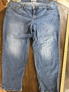 Torrid Damen blau Denim dunkle Waschung Boyfriend gerade Jeans Größe 24XS - Bild 1 von 10
