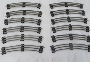 12 x French Hornby O Gauge Electric Curves Flat Sleepers R410 Coubre - Circle - Picture 1 of 17
