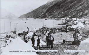 Vintage Klondike Lake Bennett Gold Miners BC Kanada RPPC Echtfoto Postkarte #3681 - Bild 1 von 2