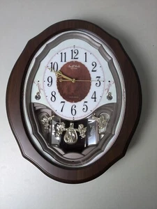 Rhythm Small World Precious Angels Musical Motion Clock 4MJ894 Hymn Classic Xmas - Picture 1 of 12