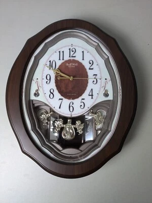 Rhythm Small World Precious Angels Musical Motion Clock 4MJ894 Hymn Classic Xmas - Image 1 of 4