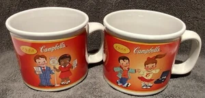 Vintage 2003 Campbell’s Kids 14 oz. Soup 100yr. Anniversary Mugs Set of Two - Picture 1 of 8