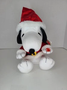 Peanuts Animated Santa Snoopy 10” Plays “Linus & Lucy” New Xmas Plush 2016 NWT - Picture 1 of 9