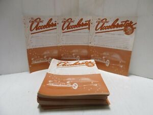 Lot of 10 March 1948 Cadillac Accelerator Dealer Accessories Sales Brochure NOS