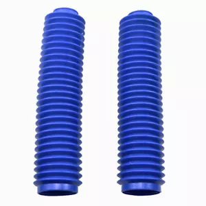 Front Shock 40mm Fork Rubber Blue Dust Jacket Cover Dirt Bike Off Road Custom - Foto 1 di 3
