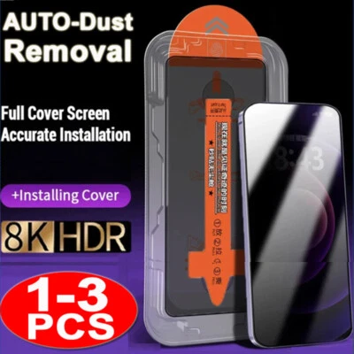 Für iPhone 17 16 15 14 13 12 Pro Max Full Cover Displayschutzfolie Hartglas - Bild 1 von 4