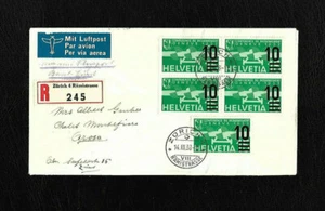1938 R-Zürich 4 Rämistrasse 4er Block überdruckte Konferenz Geneva Marken; 60835 - Bild 1 von 2