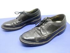 O’Sullivan Black Wing Tip Oxford Dress Shoes Leather Size 9 -Free Quick Shipping