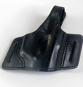 Holster AKER 132 B92F Thumb Break Leather Belt Holster Black - Picture 1 of 5
