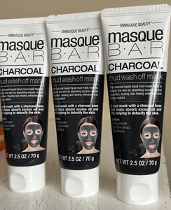 Lot of 3 Tubes Masque BAR CHARCOAL Mud Wash Off Facial Mask 2.5 oz each - Picture 1 of 2