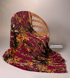 "CAMUFLAJE BORGOÑA CAMUFLAJE Maderas Lujo Nueva Manta de Cachemira Suave 60"" x 80" - Imagen 1 de 1
