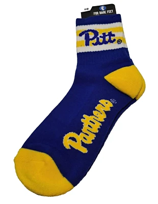Pittsburgh Pitt Panthers Calcetines Crew L Mecha Humedad Azul/Amarillo Poliéster/Spandex NUEVO Foto 1 de 4