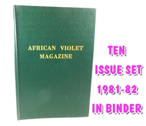African Violet Magazine BINDER with TEN Issues - 1981 - 82 - Good Condition - Picture 1 of 9