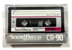 Sound Breeze CR 90 casete de audio cinta en blanco sellado Hecho en Japón Tipo II Raro - Imagen 1 de 2
