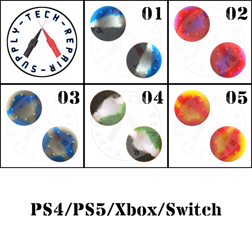 2 x Controller Gummi Kappe PS4/PS5/Xbox/Switch Thumbstick Caps Cap Set - Bild 1 von 1