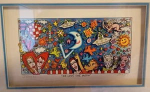 3 D Grafik James Rizzi " WE LOVE THE MOON "  mit Zertifikat - Bild 1 von 4