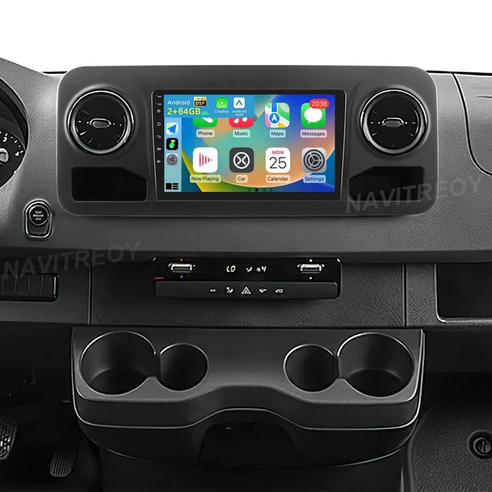 For 2018-2022 Mercedes-Benz Sprinter Android 15 Radio Stereo GPS Carplay 2+64GB - Image 1 of 4