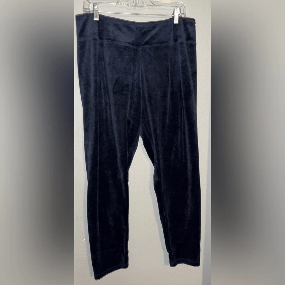 Pantalones de terciopelo Cuddl Duds azul marino XL #720 Foto 1 de 4