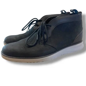 UGG Neumel Waterproof Boots Black Leather Size 10.5 Men’s Treadlite Lace Up - Picture 1 of 8