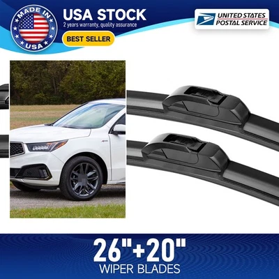 Premium Front Windshield U-hook Wiper Blades 26"+20" For Lexus GX460 2011-2014 Foto 1 de 4