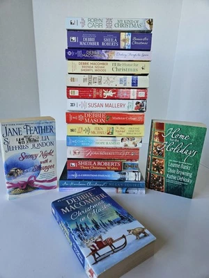 Lot Of 18 Christmas Holiday Theme Romance Paperback Books Winter Mixed Authors - Image 1 of 4