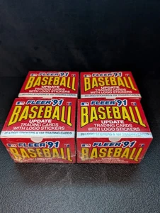 4 sets of 1991 Fleer Update Baseball Cards Factory Sealed New in Box! *RG33* - Picture 1 of 5