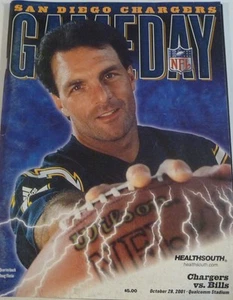 SAN DIEGO CHARGERS OCTOBER 28, 2001 GAMEDAY MAGAZINE FEATURING #7 DOUG FLUTIE - Picture 1 of 3