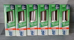Osram Dulux EL Light Bulb Longlife 20w 827 Bayonet 2 Pin X 6 Brand New - Picture 1 of 9