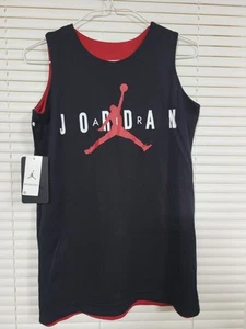 Jordan Brand Youth Boys Black Red Reversible Mesh Jersey Size M - Picture 1 of 6