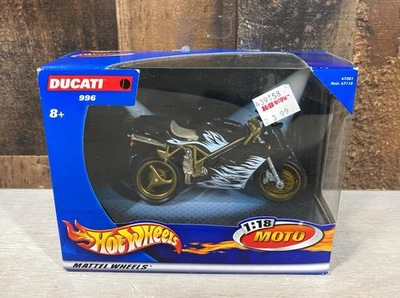 Vtg 2002 Hot Wheels Moto Ducati 966 Motorcycle 1:18 47361 NIB - Image 1 of 4