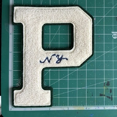 Rare Found Ralph Lauren NY Sew-On Patch Capital Letter "P" - Изображение 1 из 2