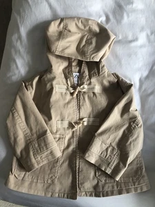 Zara Boys Hooded Jacket Age 2/3 Beige Toggle Fastening 2 Front Pockets - Picture 1 of 6