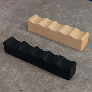 Pinselauflagen. 2er Set. Fasst 10 Bürsten, Amerikanische Stechpalme & Gabun Ebenholz. - Bild 1 von 3