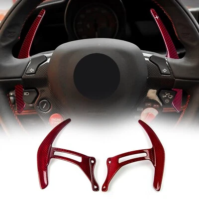 Extensión de paleta de cambio de volante rojo para Ferrari 458 Italia Speciale F12 Foto 1 de 4