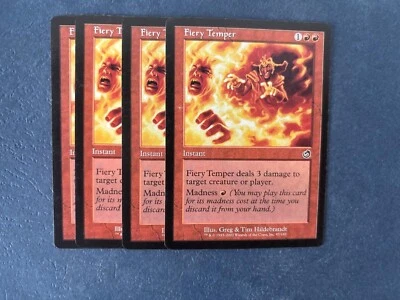 MTG 4X TORMENT FIERY TEMPER NM ENGLISH MAGIC THE GATHERING COMMON INSTANT RED - Image 1 of 4