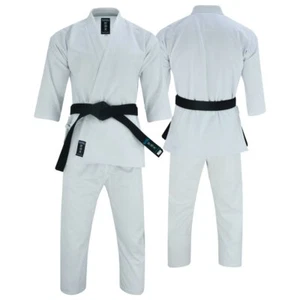 Karate 14oz Heavyweight Athletic Slim Fit Uniform White Kids Childrens Gi Suit - Picture 1 of 3