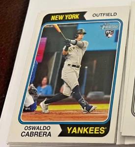 12 2023 Topps Heritage OSWALDO CABRERA RC YANKEES #135 ROOKIE LOT - Bild 1 von 1