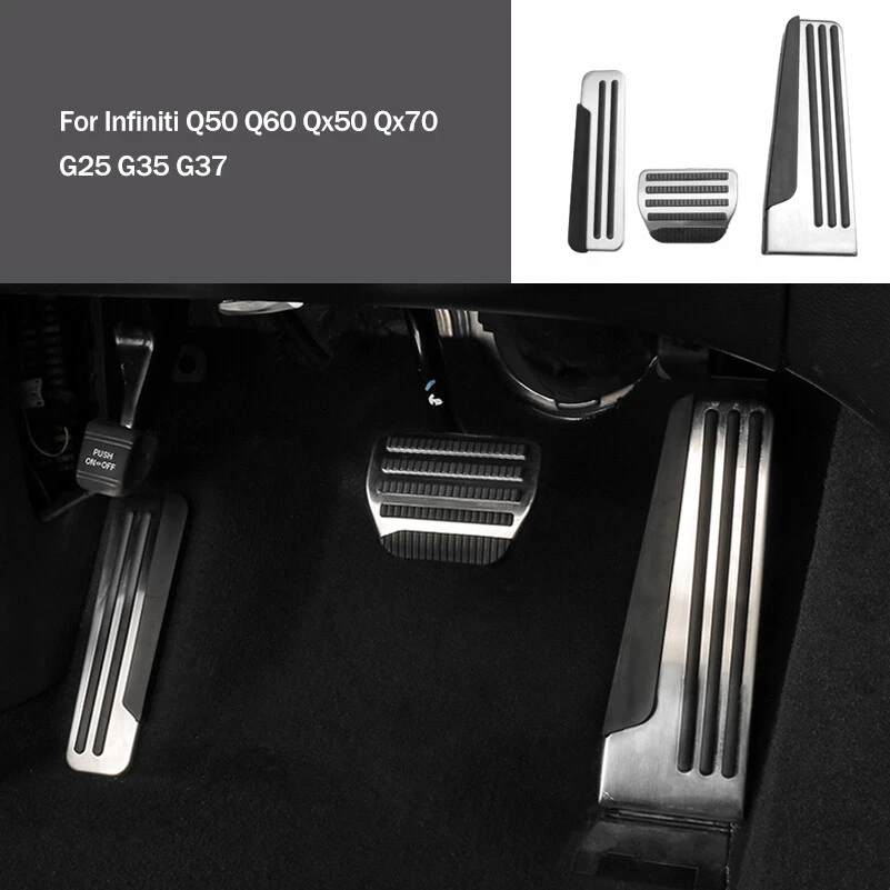 Pastilla de pedal de combustible para reposapiés de gas de freno de coche para Infiniti Q50 Q60 Qx50 Qx70 G25 G35 Foto 1 de 4
