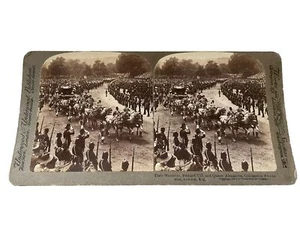 Diapositiva estereográfica Underwood Coronación de Eduardo VII Familia Real 1902 rara - Imagen 1 de 4