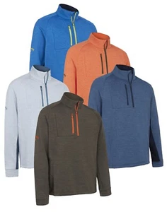 Callaway Golf Heather Stripe 1/4 Zip Thermal Pullover - RRP£70 - Picture 1 of 19
