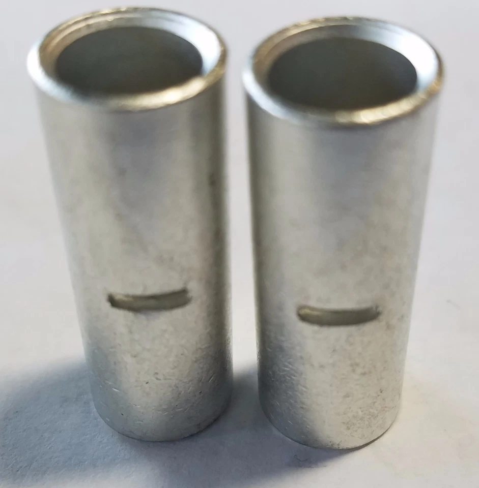 4 GAUGE TINNED COPPER BUTT 连接器 2 PK CRIMP 终端 AWG 电池 — 第 1/1 张图片