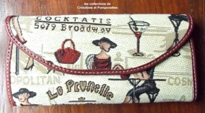 PORTEFEUILLE EN TAPISSERIE RECTO VERSO FINE CUISINE FRANCAISE - Picture 1 of 4