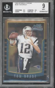 2000 Bowman Chrome #236 Tom Brady RC Rookie Mint BGS 9 - Picture 1 of 2