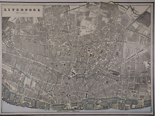 1898 Cram's Atlas Map ~ LIVERPOOL, ENGLAND ~ Free S&H (11x14)
