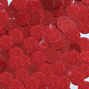 Lentejuelas redondas 15 mm rojo oscuro metálico brillo textura lentejuelas de alta costura - Imagen 1 de 2