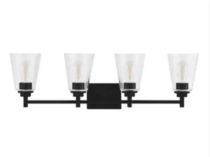 Hampton Bay HB3682-43 Wakefield 4-Light 31 in. Black Bathroom Vanity Light - Picture 1 of 9
