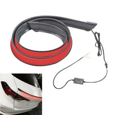 120 см светодиодный спойлер из углеродного волокна подходит для отделки крыла задней части багажника автомобиля - Изображение 1 из 4