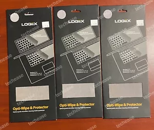 Lot of 3 Logiix Opti-Wipe & Protectors for MacBook/iPad/Keyboard - New - Photo 1/2