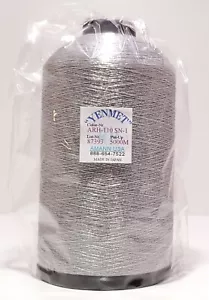 Yenmet Metallic Embroidery Thread - 5000 Meter King Size Spool - Silver SN-1 - Picture 1 of 5