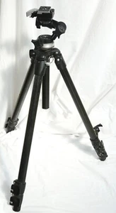 Manfrotto Carbon One 443 Carbon Fibre Tripod & 056 3D Junior Camera Head - Picture 1 of 24